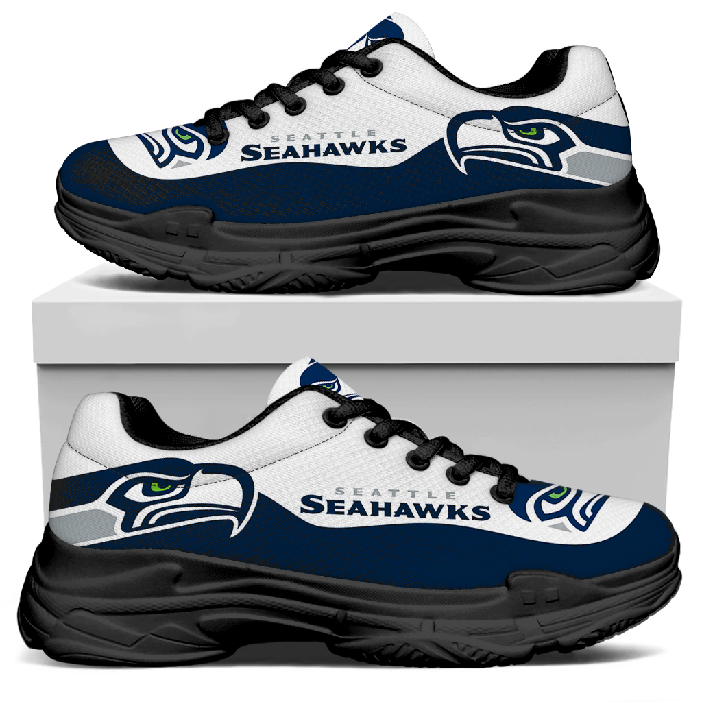 Women's Seattle Seahawks Edition Chunky Sneakers With Line 001